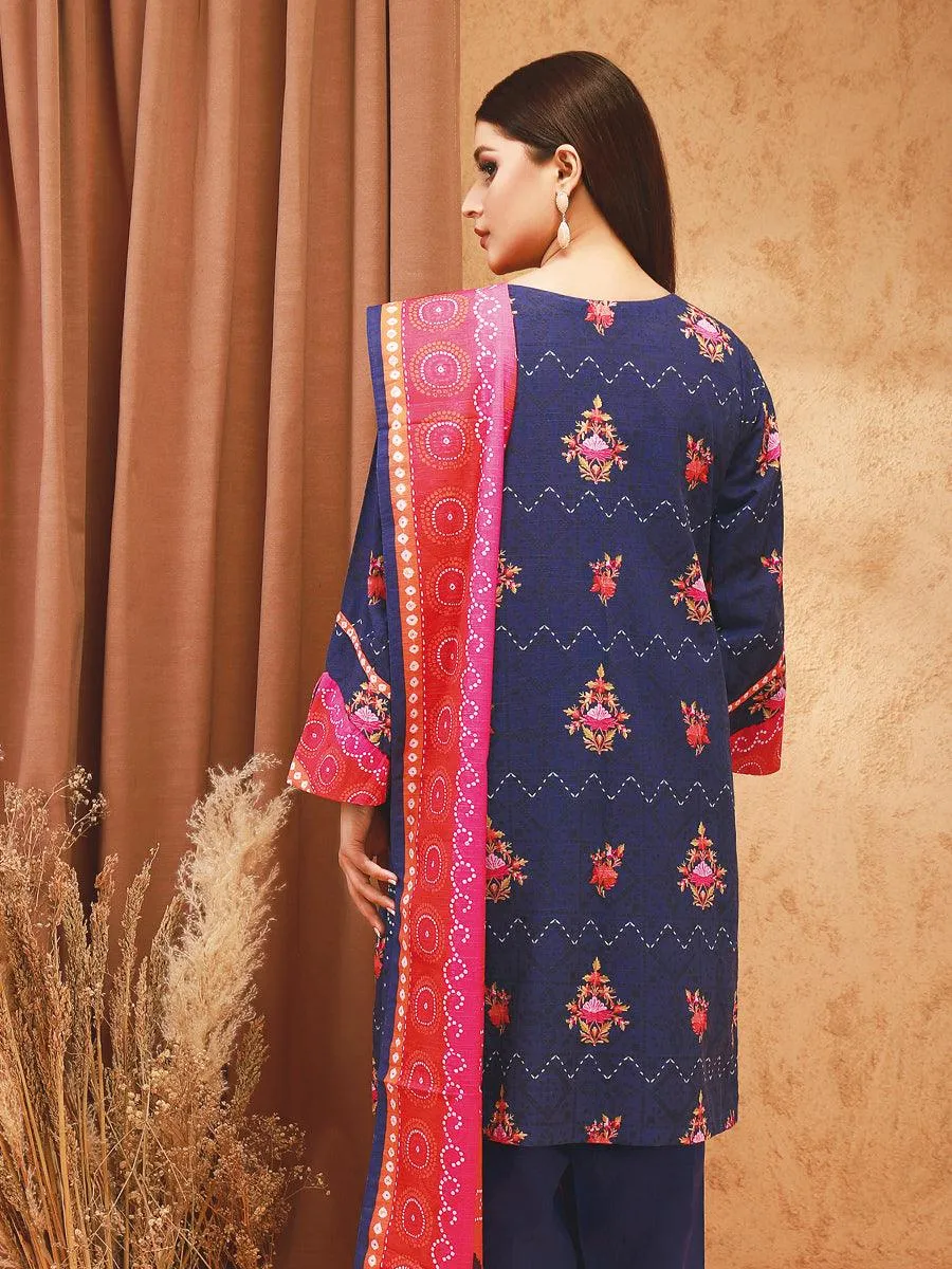 ACE Galleria Digital Printed Unstitched 3 Piece Khaddar Suit ACE 12142