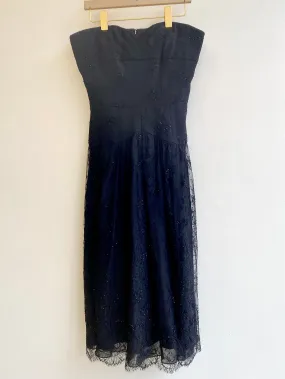 Carmen Marc Valvo | Vintage Strapless Beaded Lace Dress (Vintage)