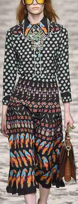 Clover & Exotic Print Dress