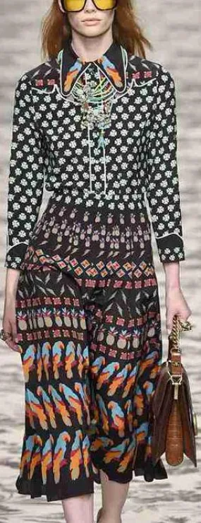 Clover & Exotic Print Dress