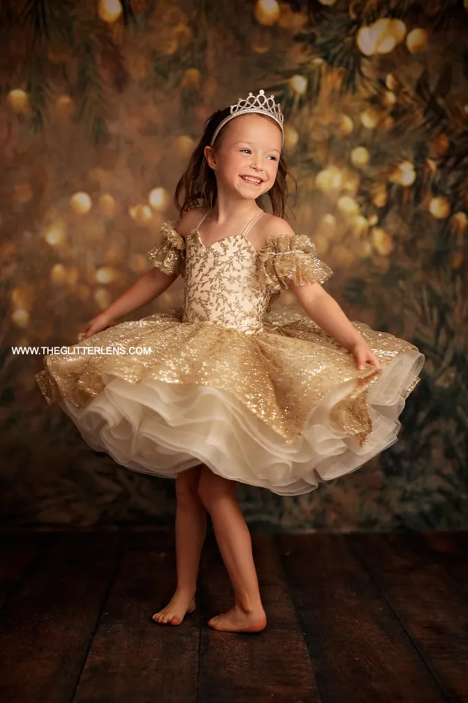 GLITTER- Petal Length Dress  Editorial Dress, Couture Gown, Special Occasion Dress