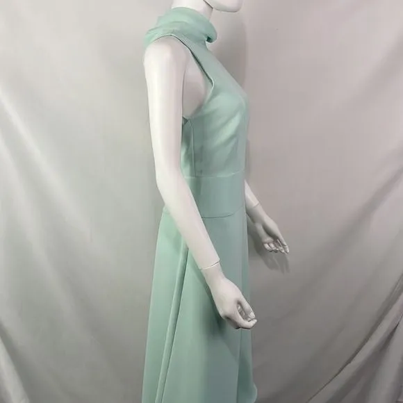 NWTReiss Mint High Neck Layered MIDI Dress